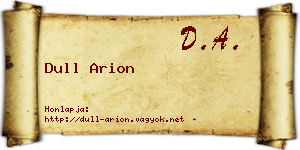Dull Arion névjegykártya